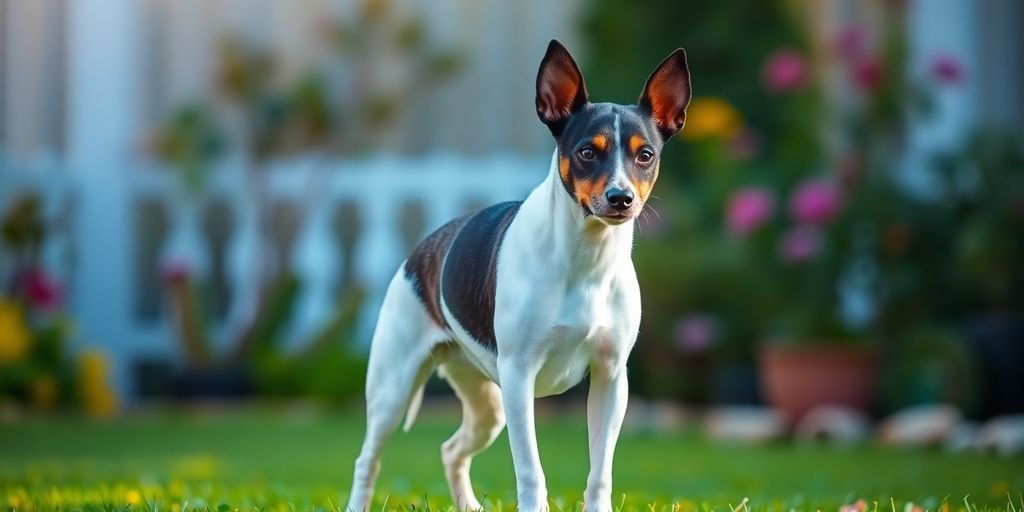 Rat Terrier in action during an advanced training session.