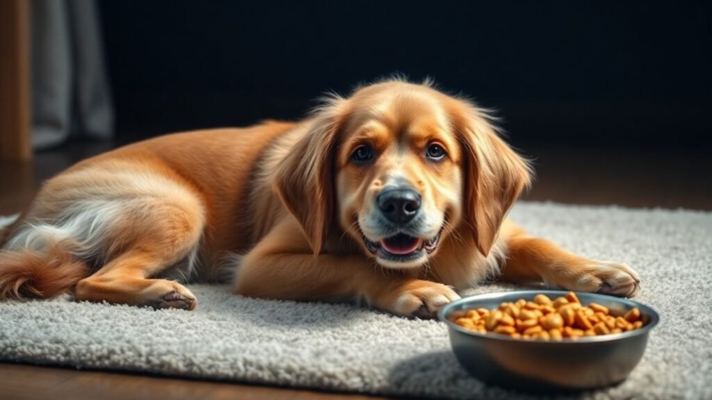 Dog enjoying food, reduced joint pain
