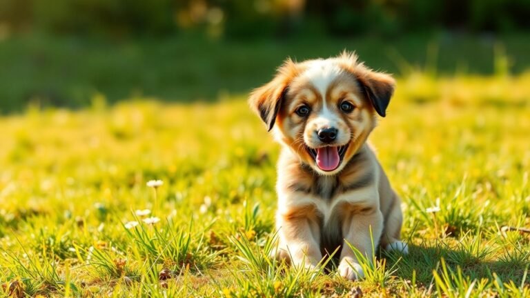 Puppy enjoying nature, safe from fleas and ticks.