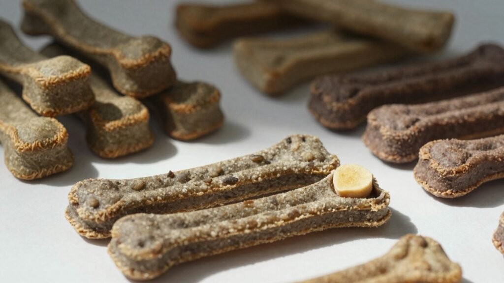 Freeze-dried single protein dog treats.